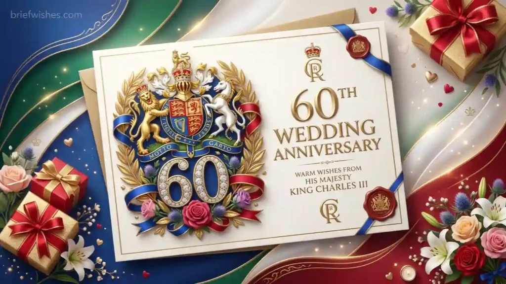 60th Wedding Anniversary Card from King Charles