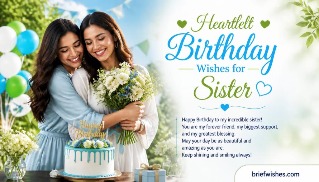 Heartfelt Birthday Wishes for Sister