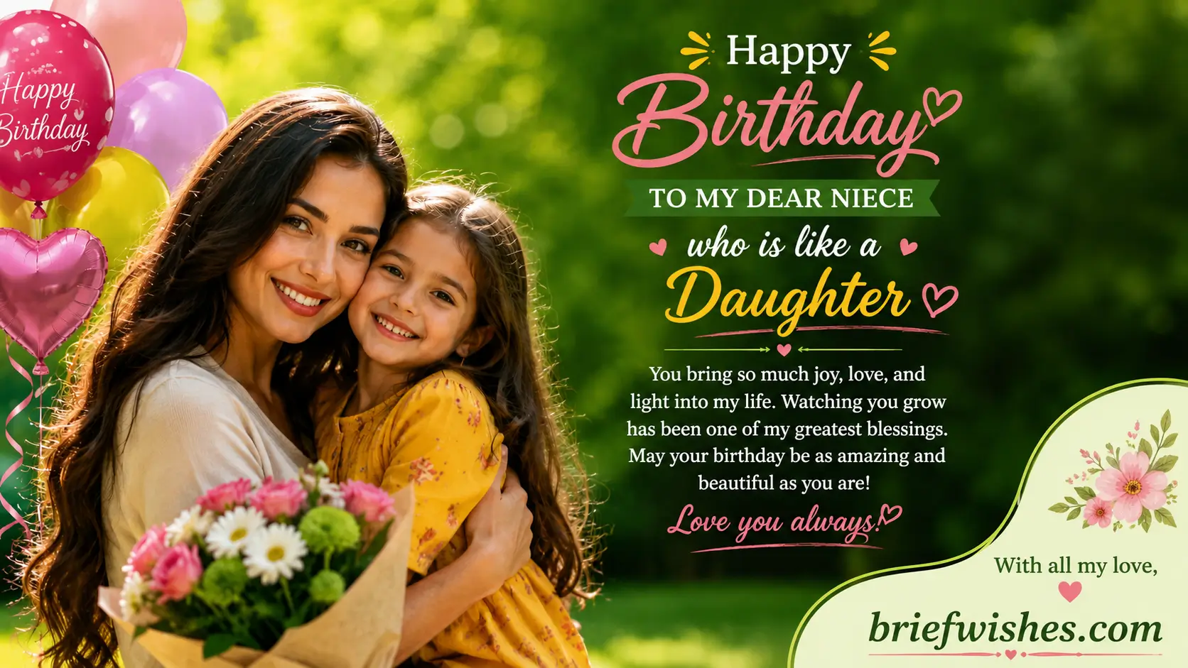 birthday wishes to my niece who is like a daughter