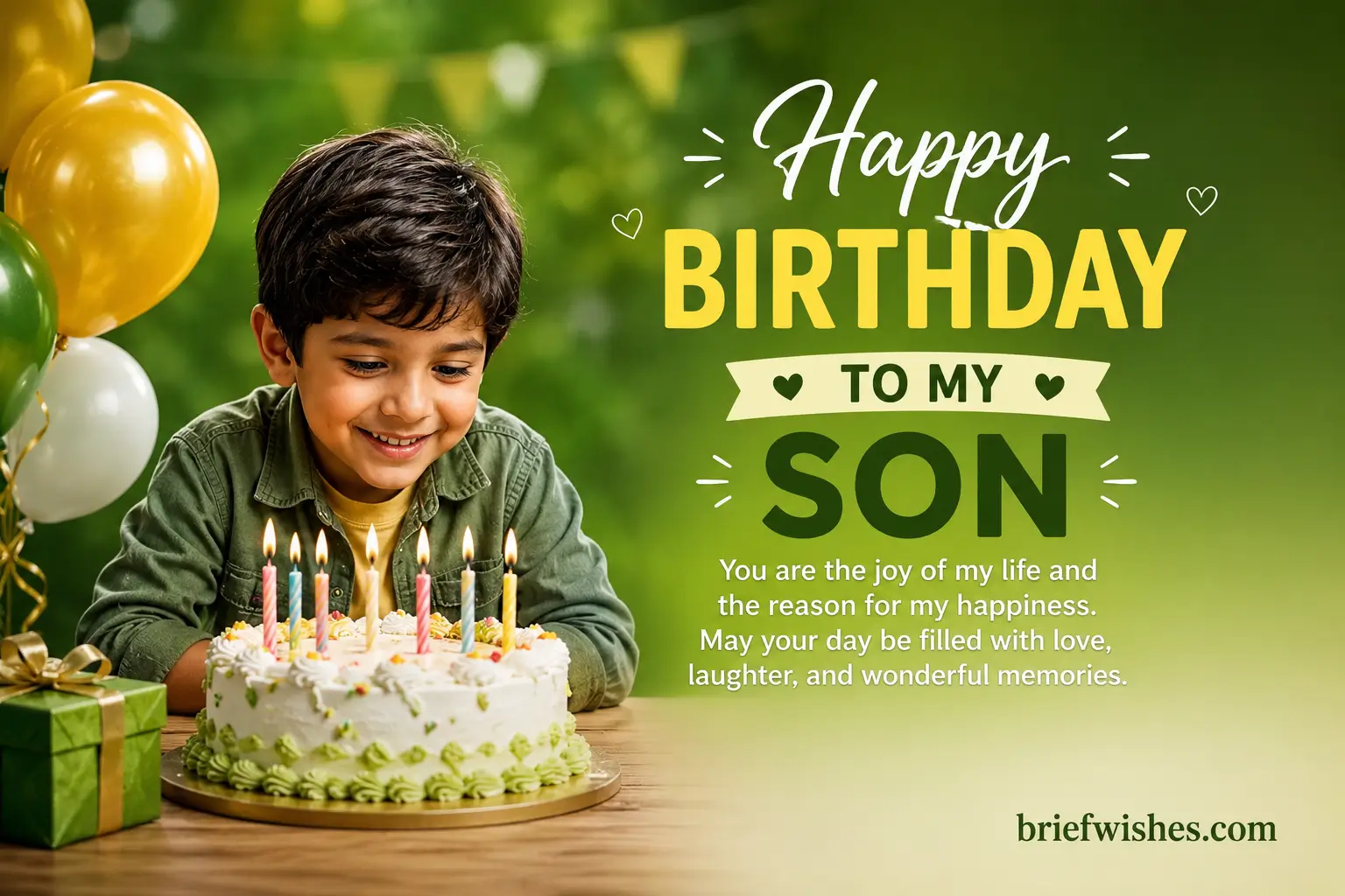 birthday wishes with cake to my son