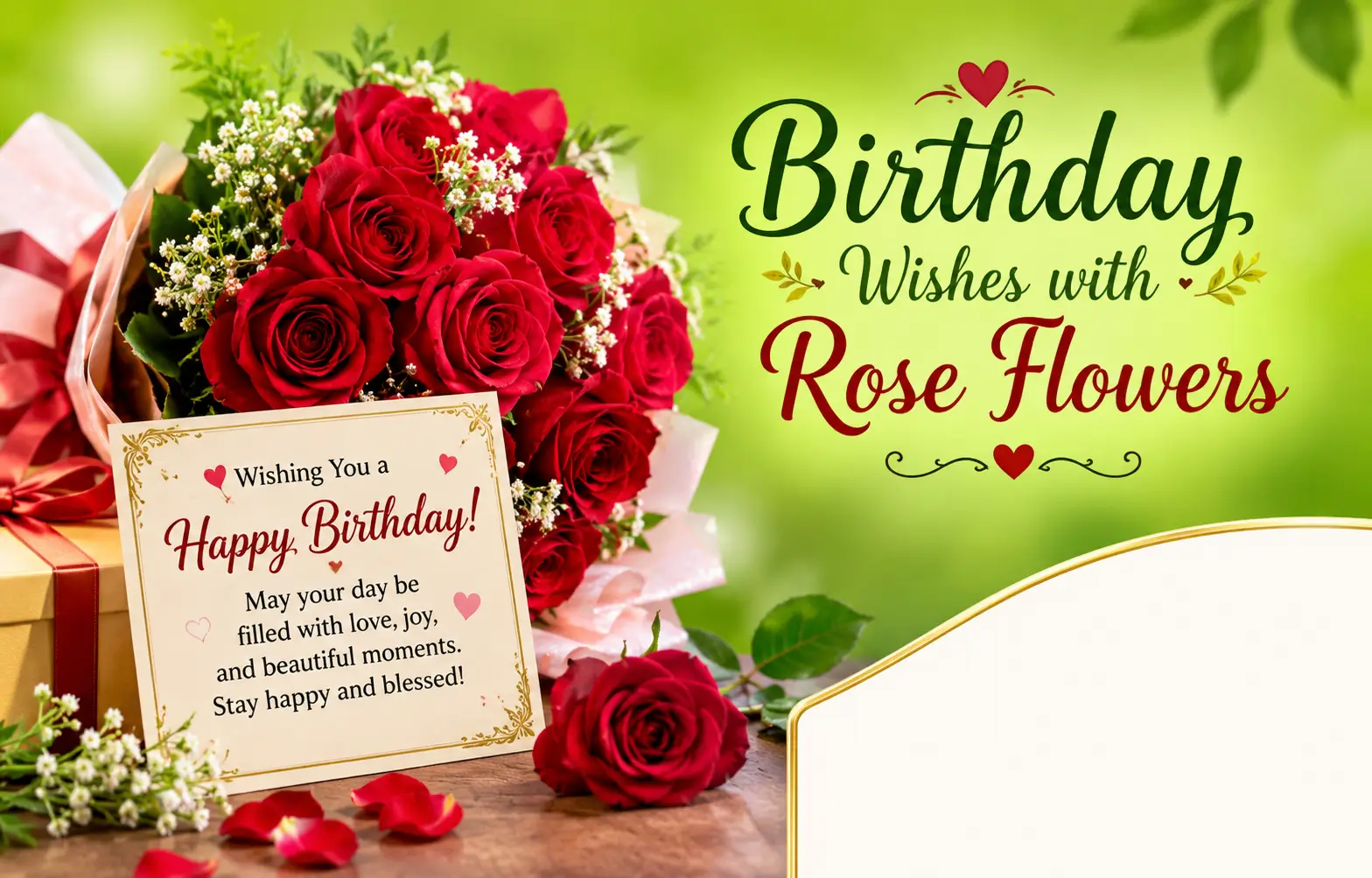 Birthday Wishes with Rose Flowers