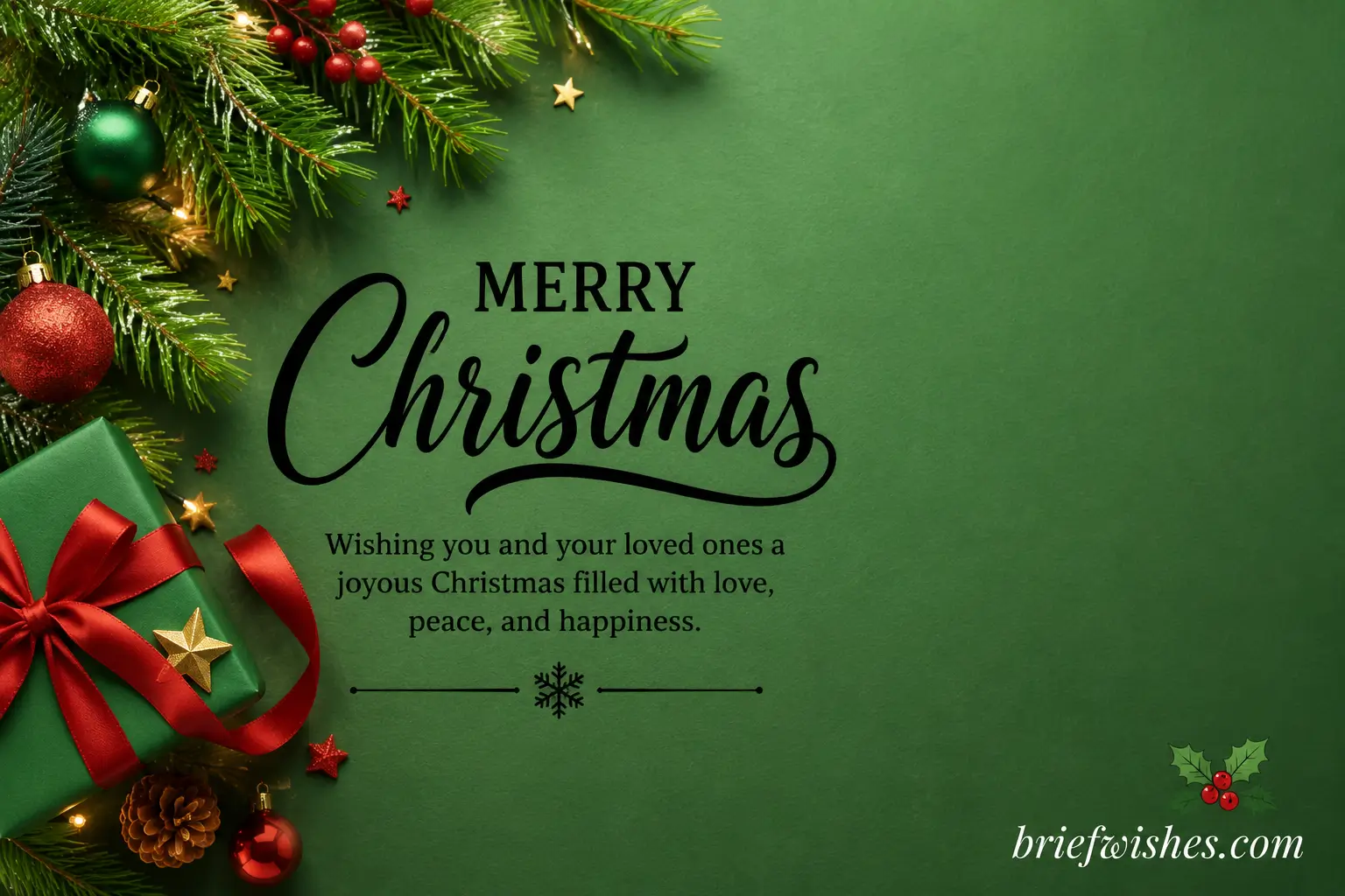 black merry Christmas wishes
