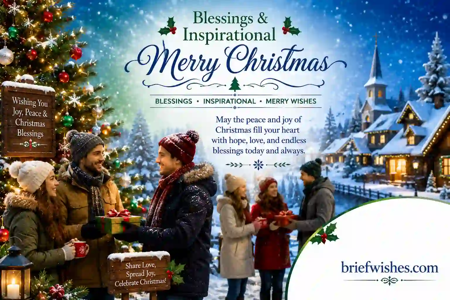 blessings inspirational merry Christmas wishes