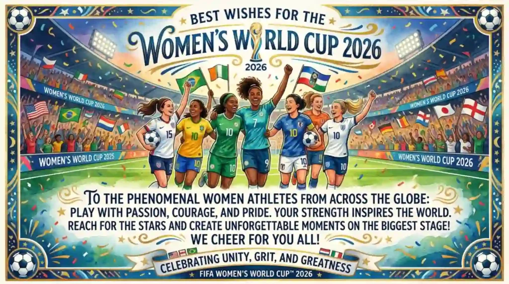 Celebration Best Wishes for Women World Cup 2026