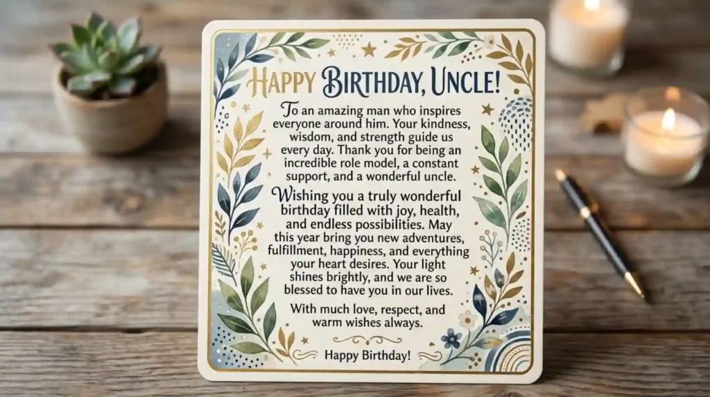  Celebration Birthday Wishes for Uncle