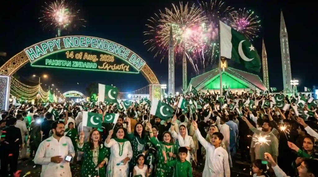 Celebration Happy Independence Day 14 of Aug. 2026 Greetings