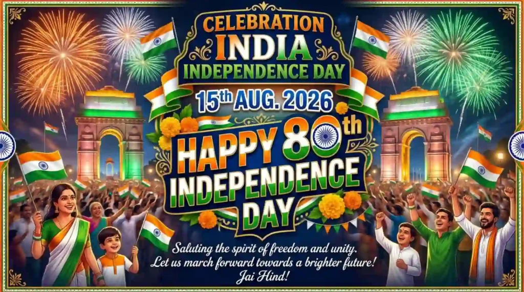 Celebration India Independence Day 15th Aug. 2026 Greetings