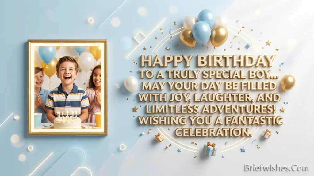 Celebration Short Birthday Wishes for Special Boy