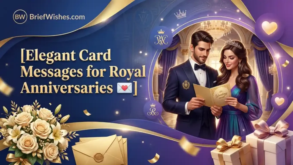 Elegant Card Messages for Royal Anniversaries 