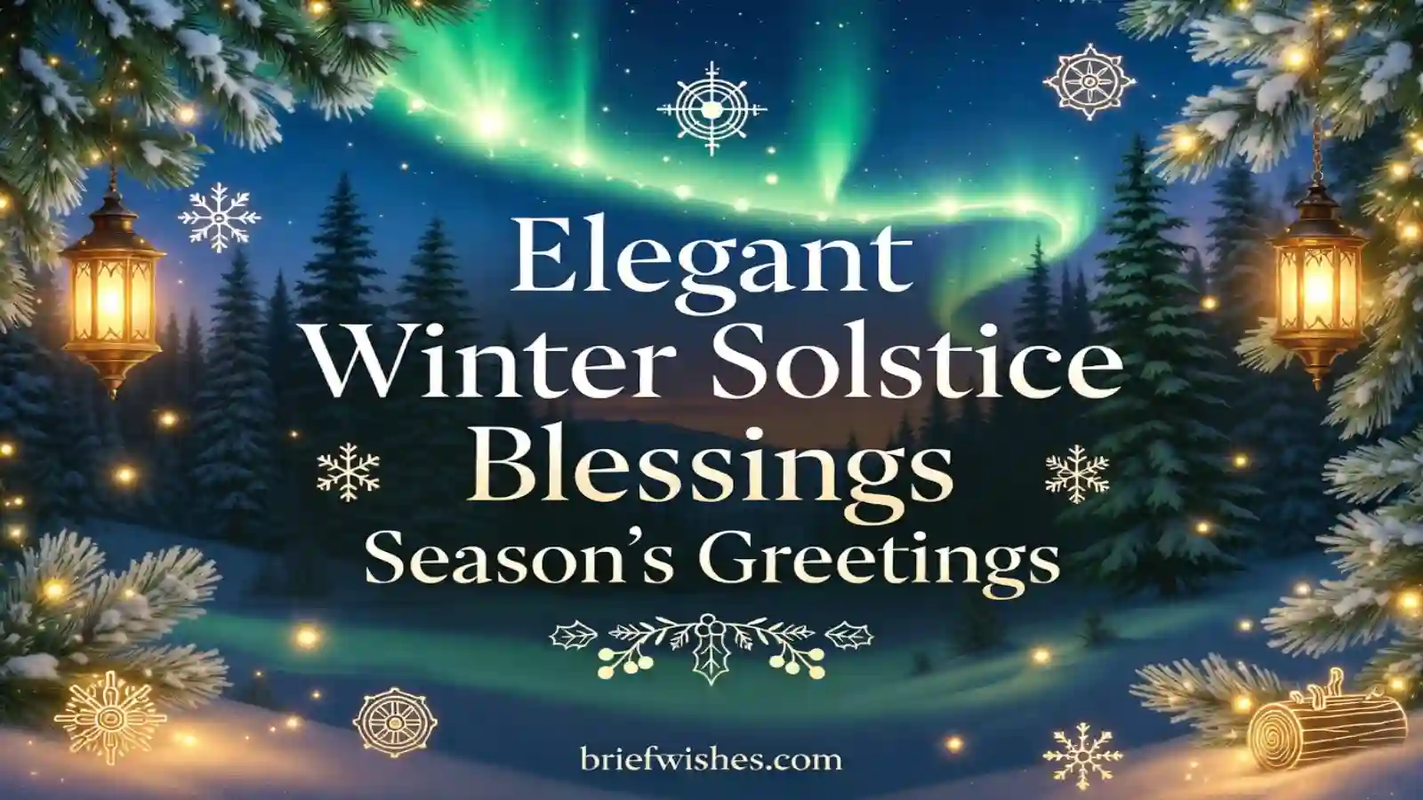 Elegant Winter Solstice Blessings and Season’s Greetings
