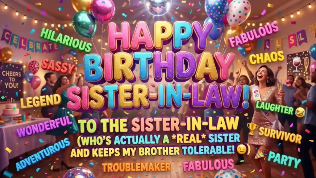 Funny Birthday Wishes for Sister in Law 