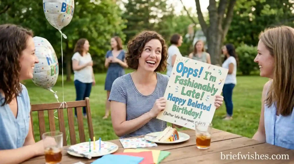 Funny Female Belated Birthday Wishes