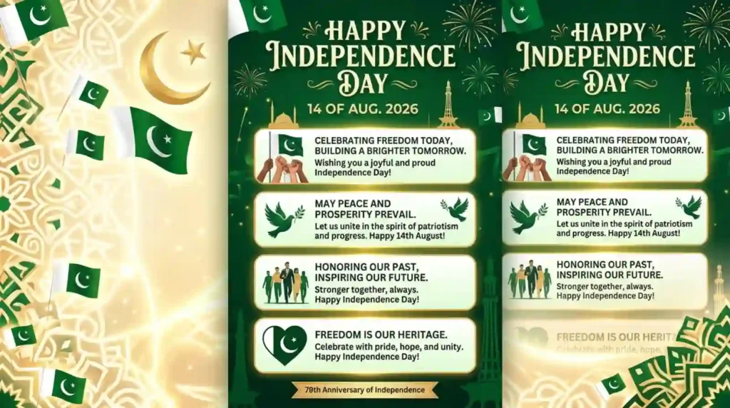  Long Happy Independence Day 14 of Aug. 2026 Messages