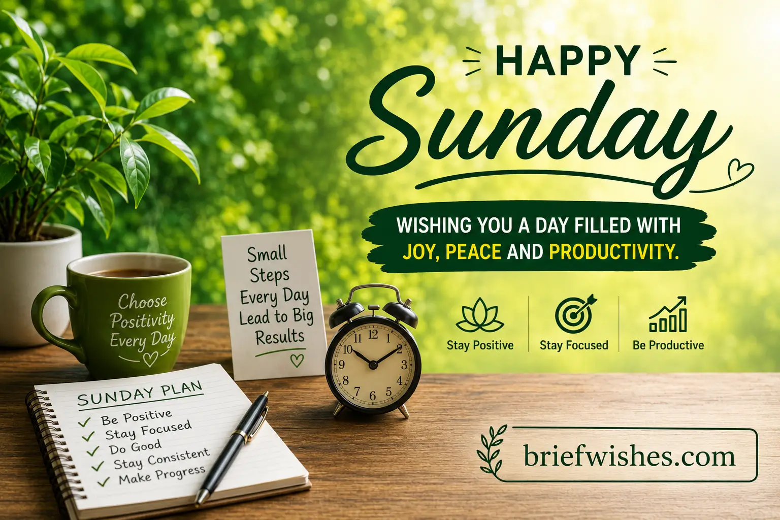 happy productive Sunday wishes