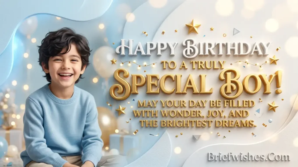 Inspirational Short Birthday Wishes for Special Boy