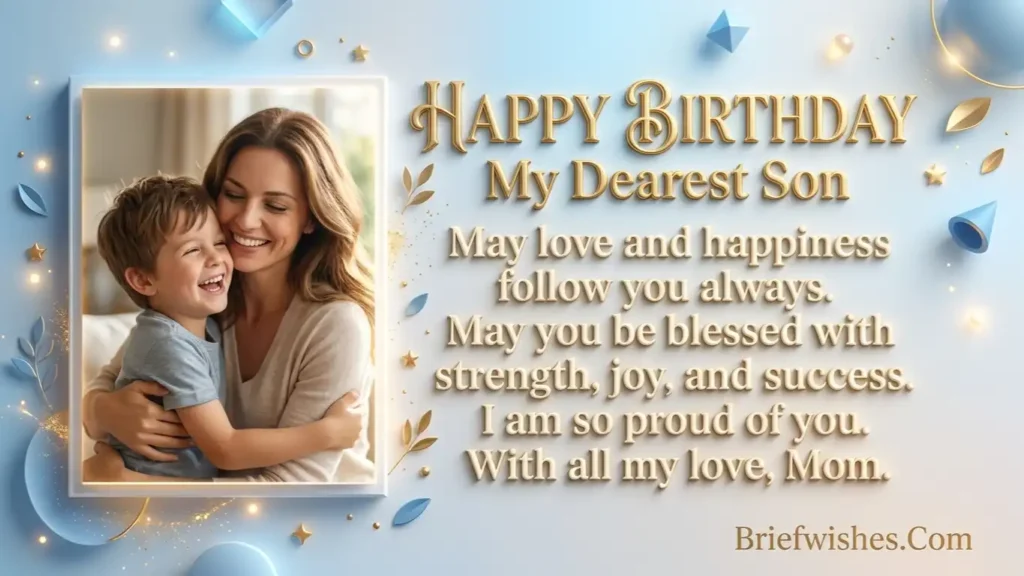 Short Blessing Birthday Wishes for Son from Mother