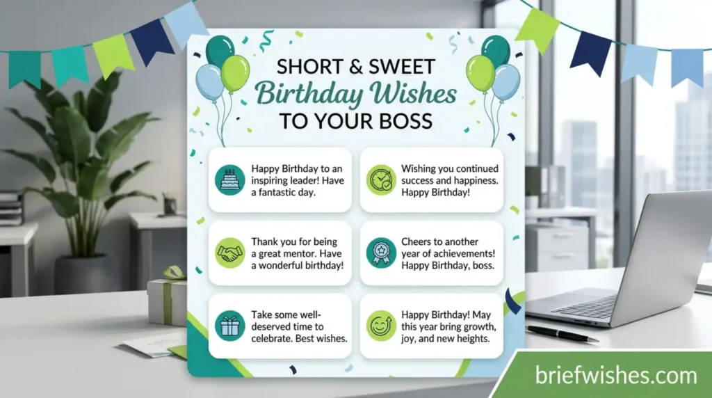 Short & Sweet Birthday Wishes to Your Boss