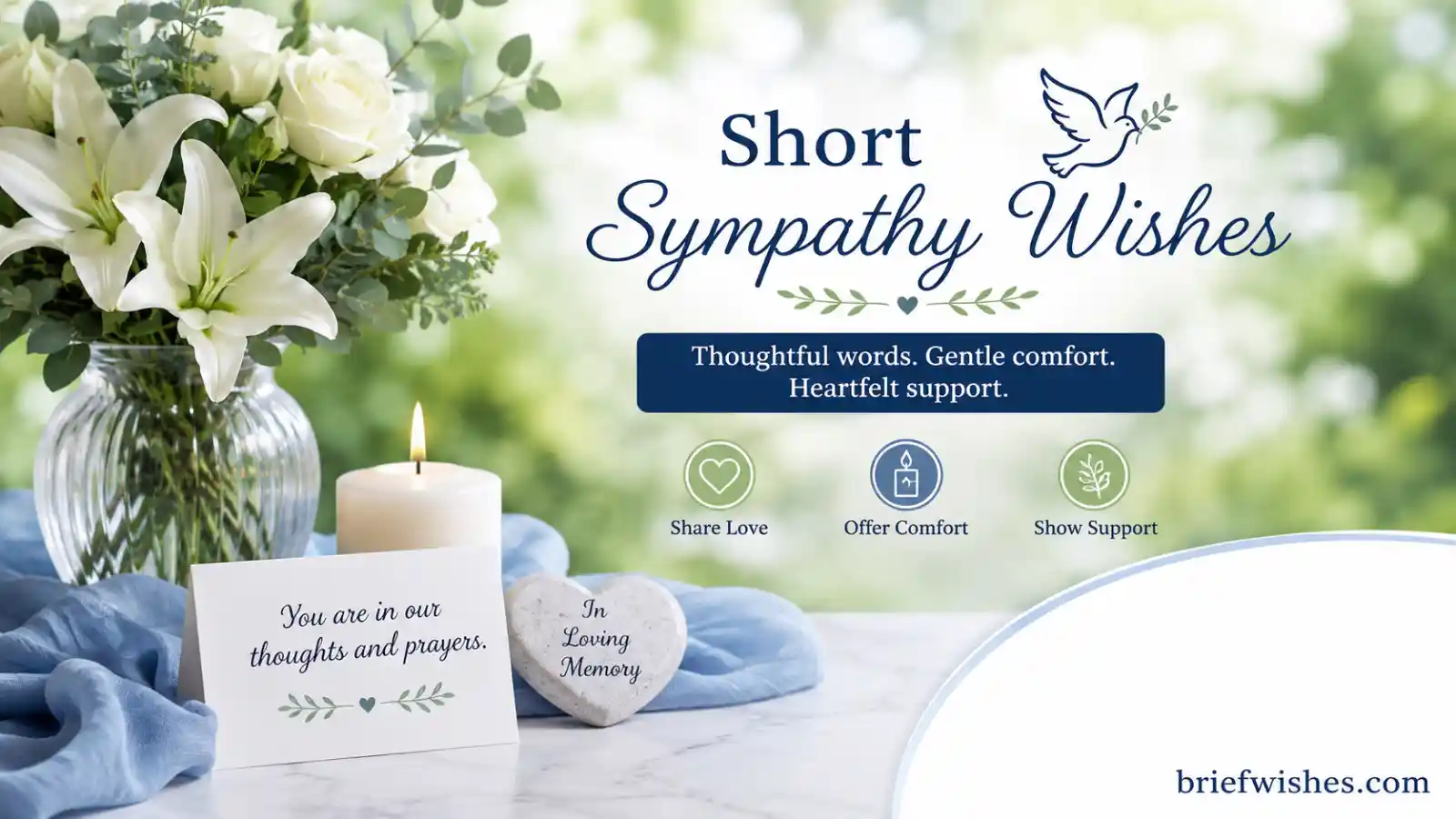 short sympathy wishes