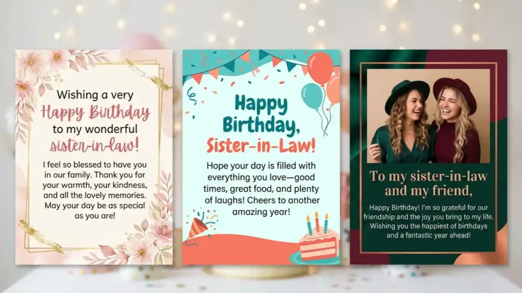 Sweet Birthday Wishes for Sister in Law