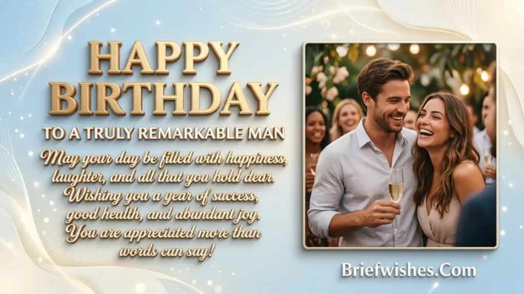 Touching Birthday Wishes for a Man