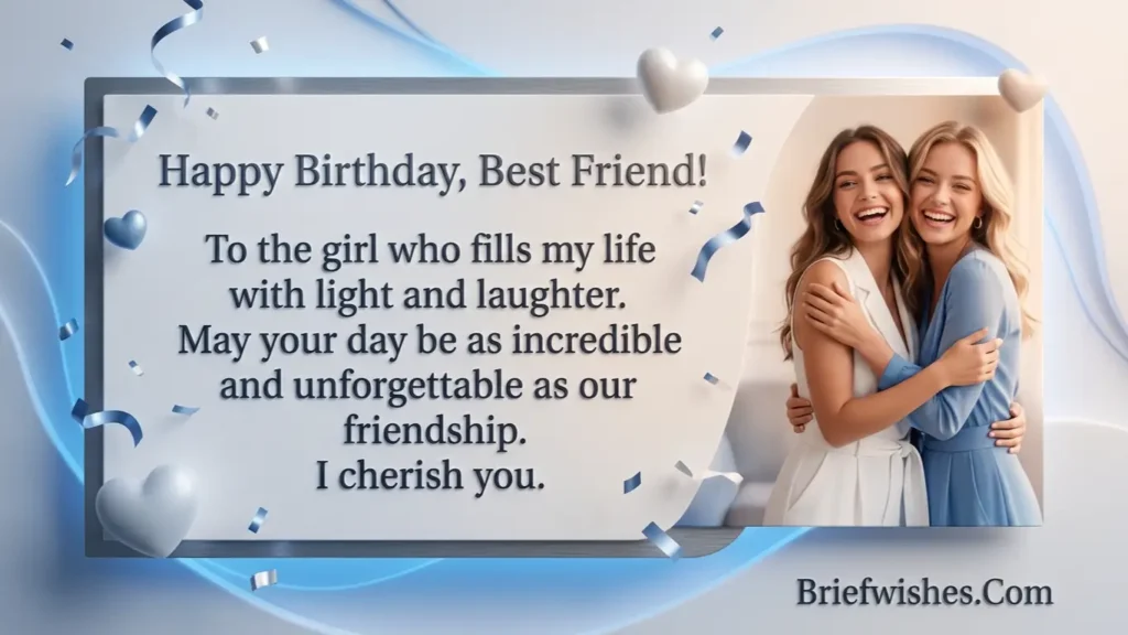 touching birthday wishes for best friend girl