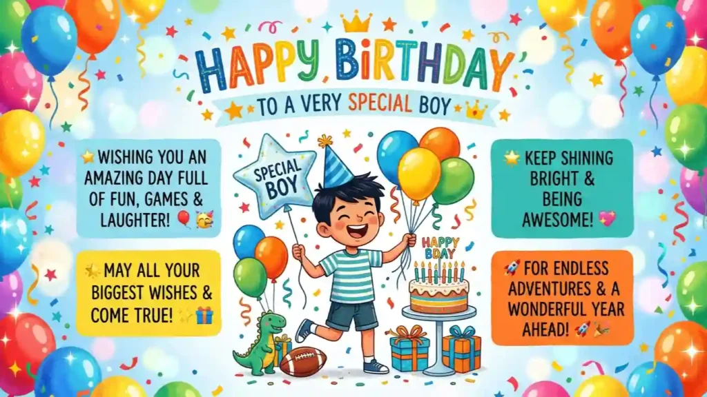 Unique Short Birthday Wishes for Special Boy