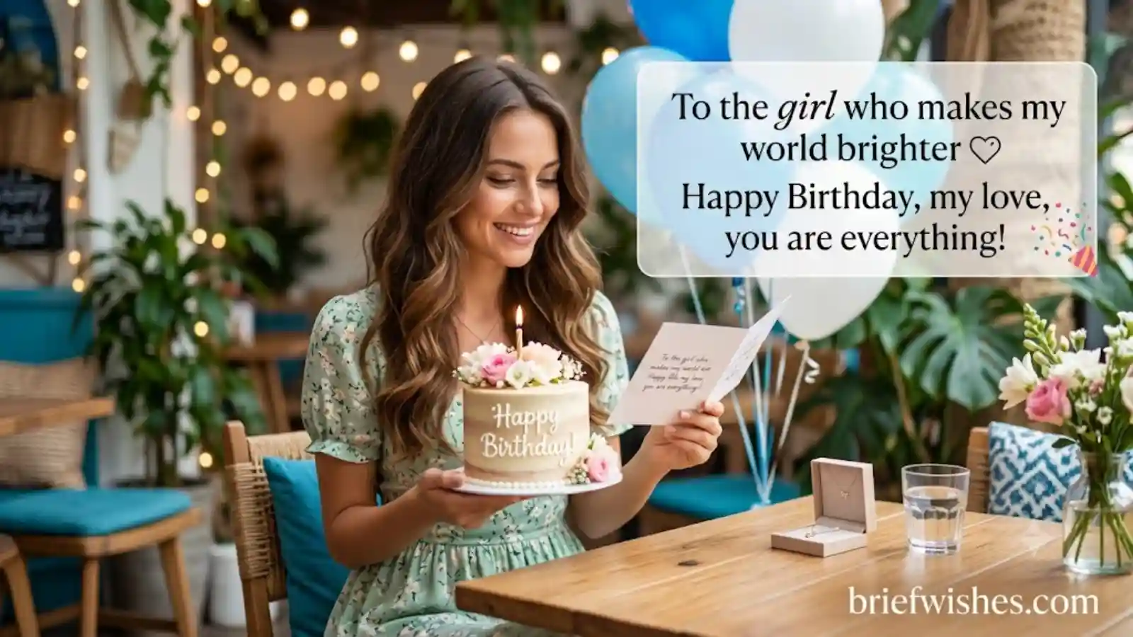 2 Line Birthday Wishes for Girlfriend