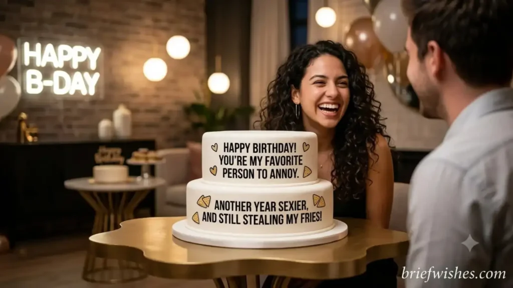 Funny 2 Line Birthday Wishes for Girlfriend