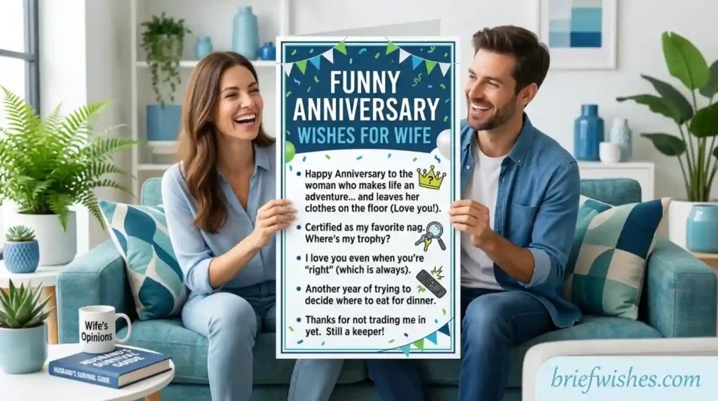 Funny Anniversary Wishes for Wife