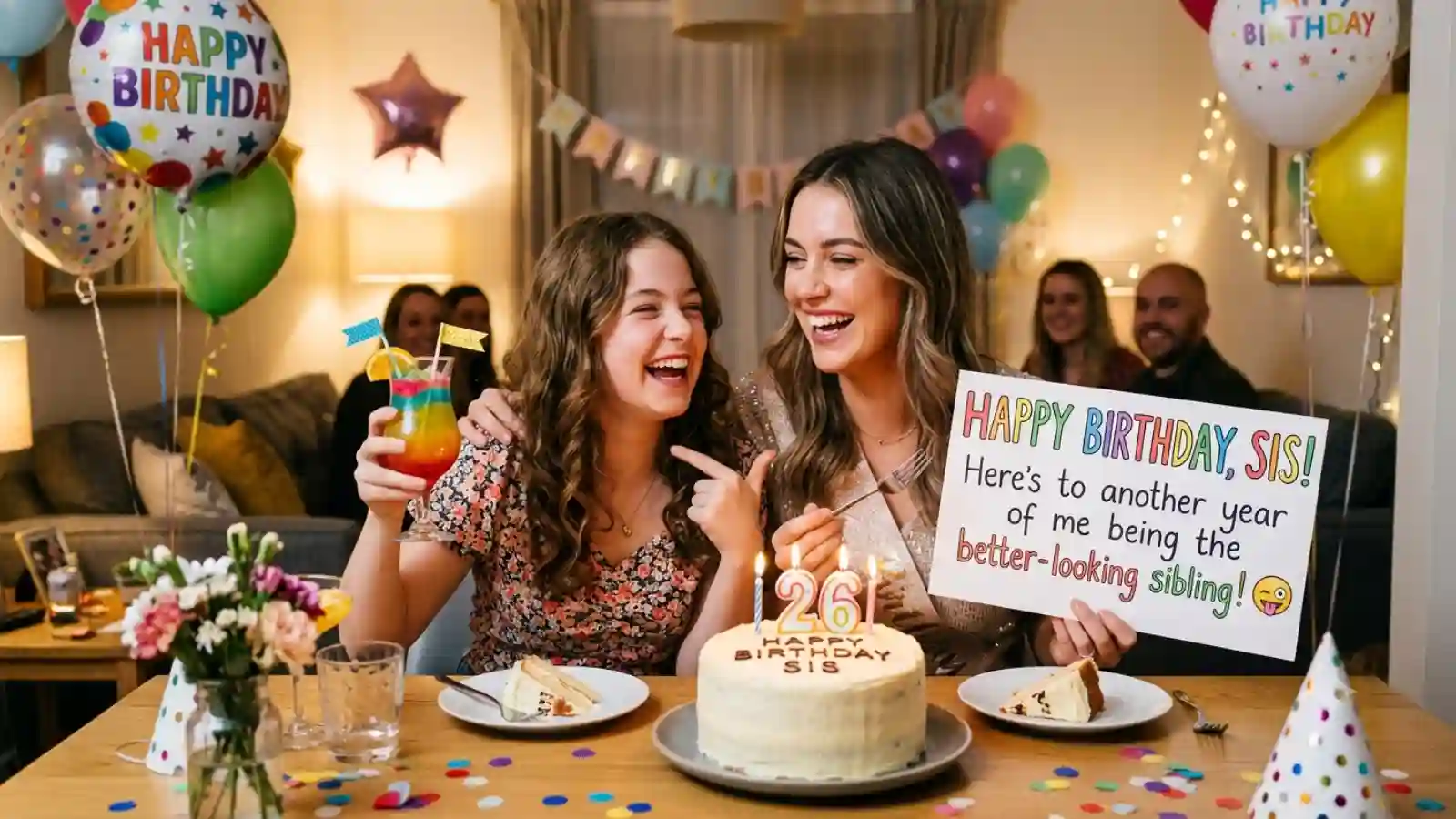Funny Birthday Wishes for Sister