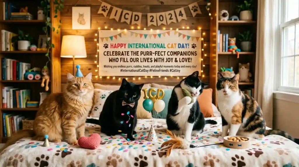 Long Emotional Happy International Cat Day Messages