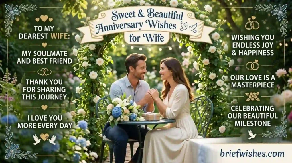 Sweet and Beautiful Anniversary Wishes for Wife