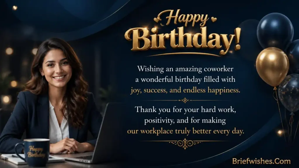 touching birthday wishes for female colleague 
