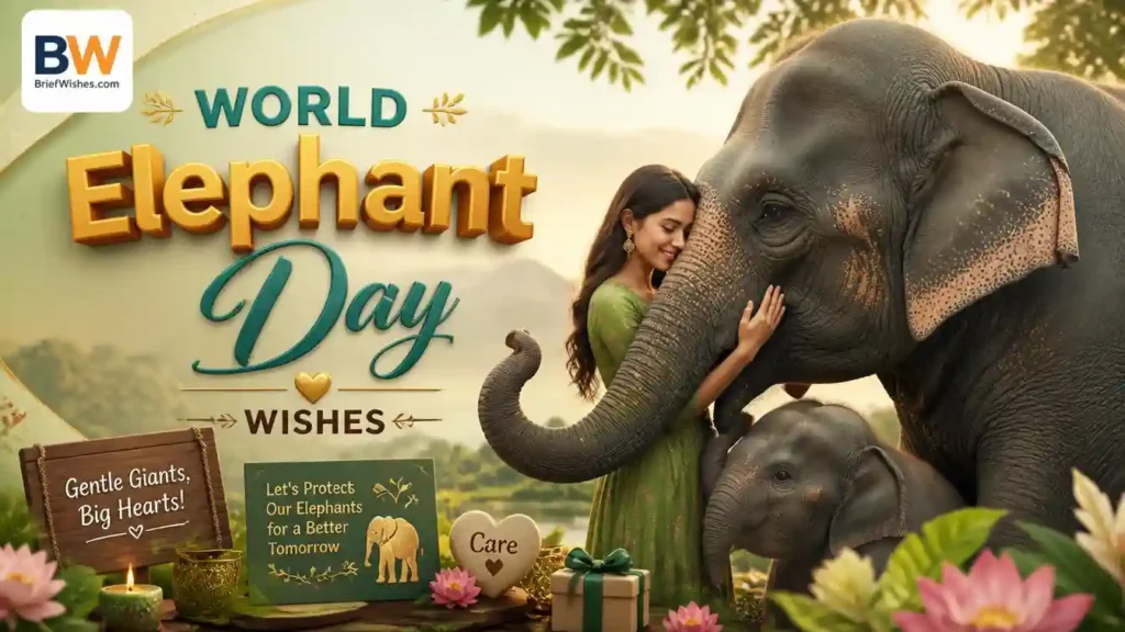  Short & Sweet World Elephant Day Wishes