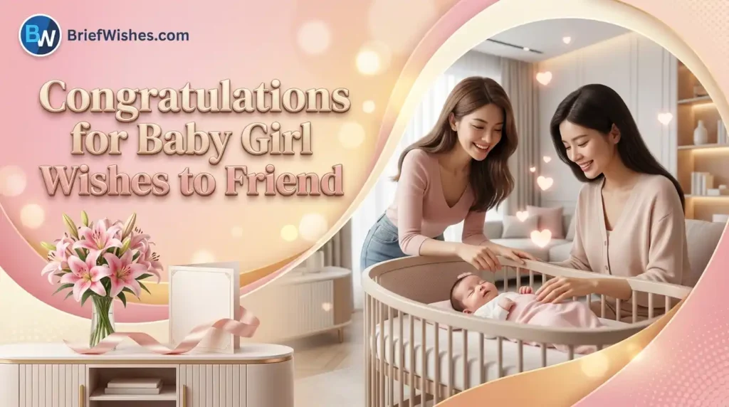 Congratulations for Baby Girl Wishes to Friend