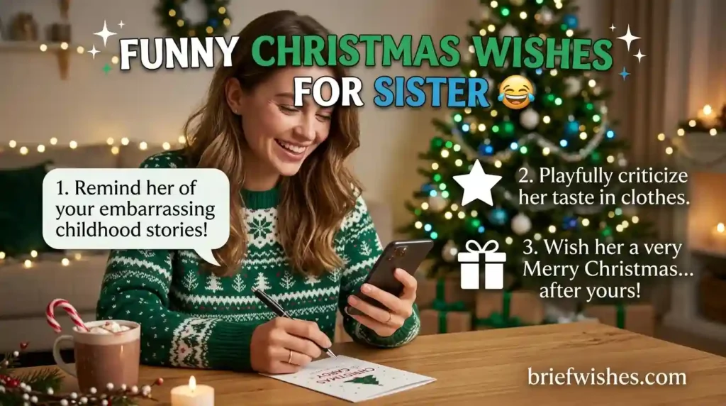  Funny Christmas Wishes for Sister