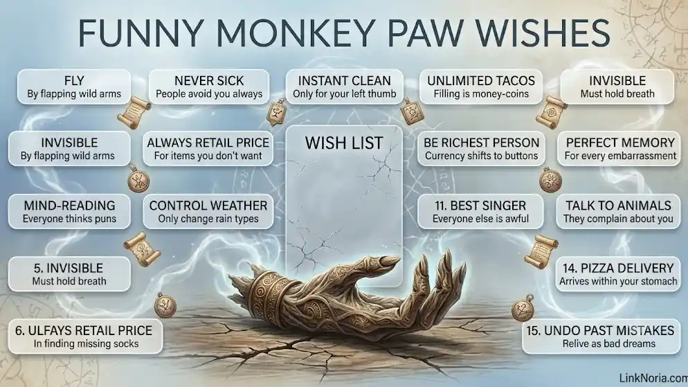 Funny Monkey Paw Wishes