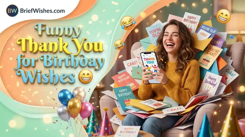 Funny Thank You for Birthday Wishes 
