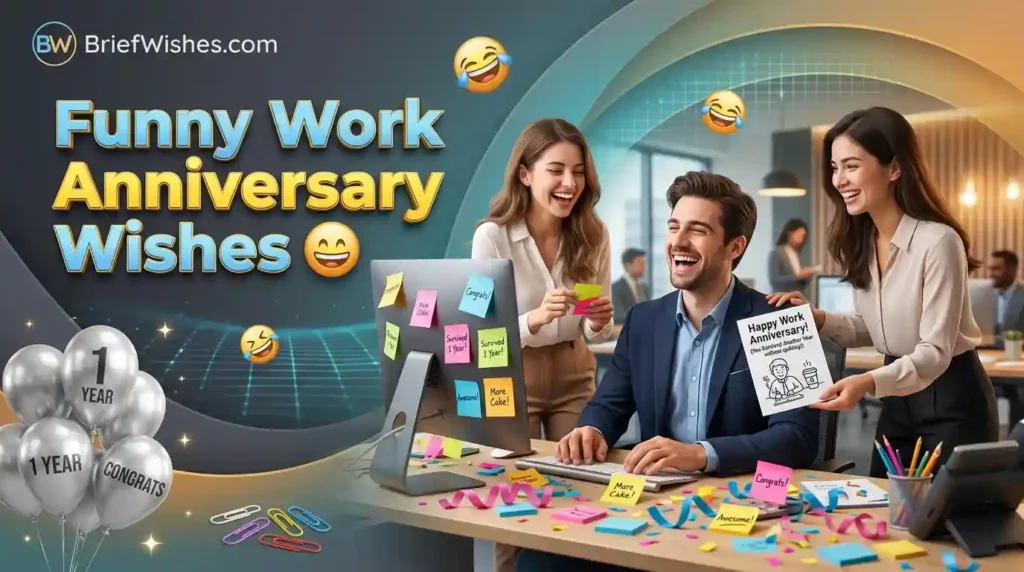 Funny Work Anniversary Wishes 