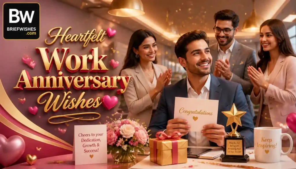 Heartfelt Work Anniversary Wishes 
