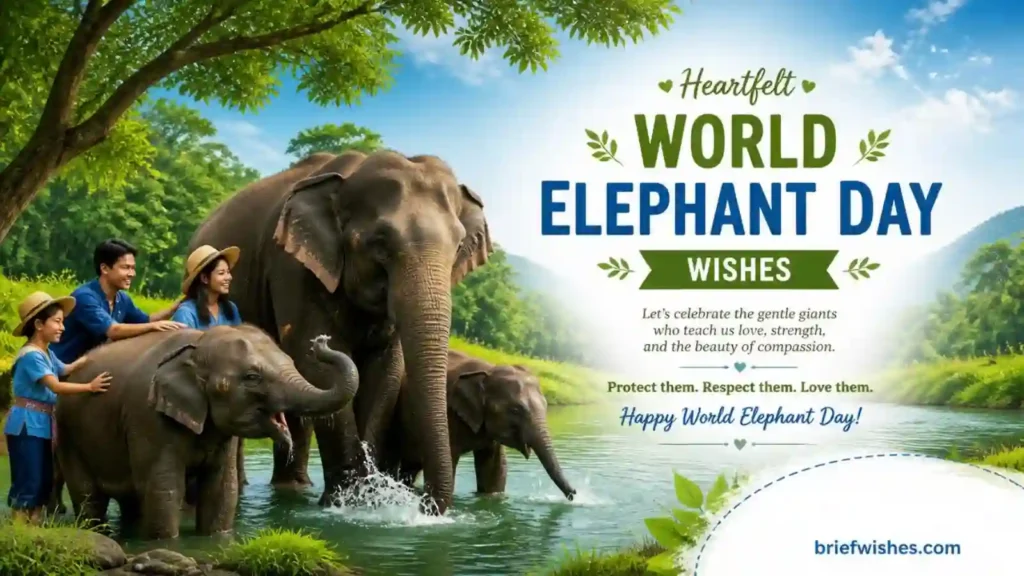 Heartfelt World Elephant Day Wishes