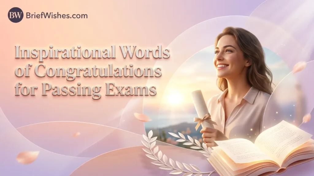 Inspirational Words of Congratulations for Passing Exams