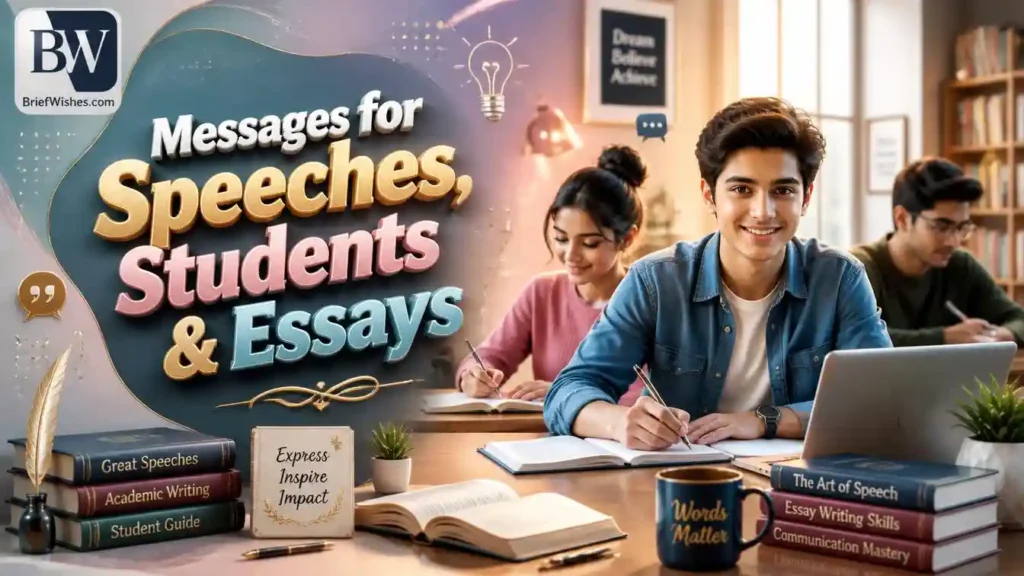 Messages for Speeches, Students & Essays