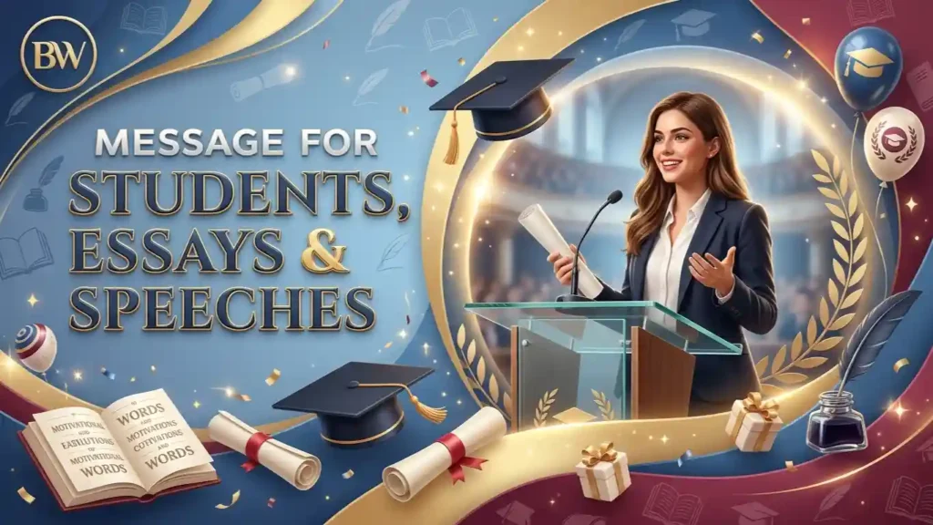 Messages for Students, Essays & Speeches 