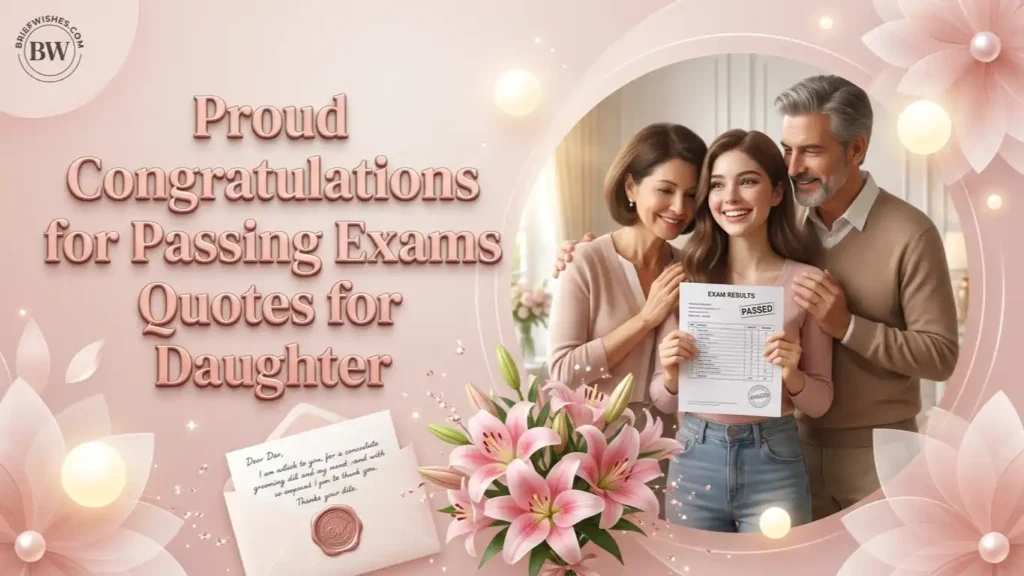 Proud Congratulations for Passing Exams Quotes for Daughter