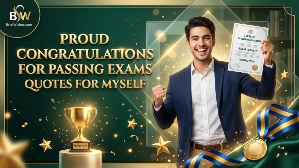 Proud Congratulations for Passing Exams Quotes for Myself