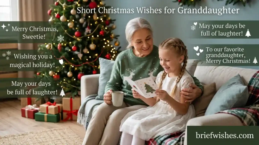 ✨ Short Christmas Wishes for Granddaughter