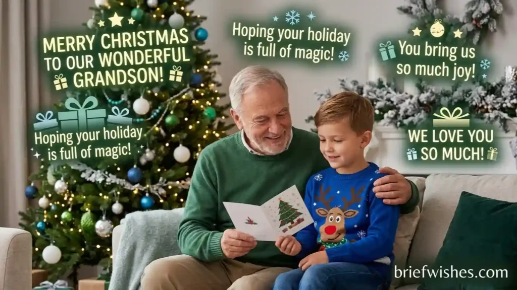 Short Christmas Wishes for Grandson