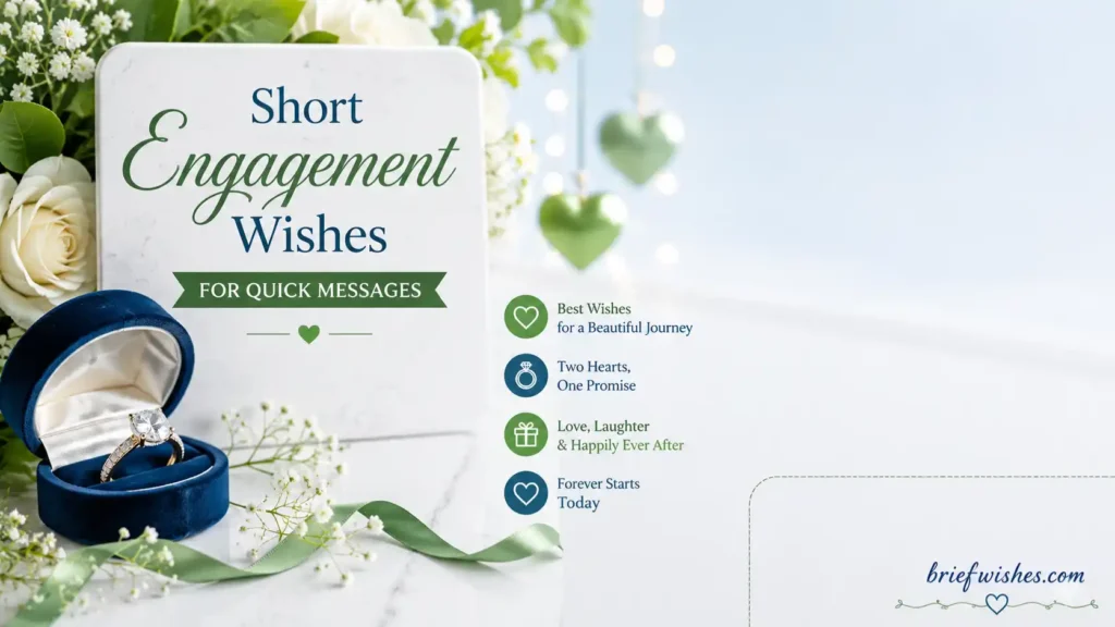 Short Engagement Wishes for Quick Messages