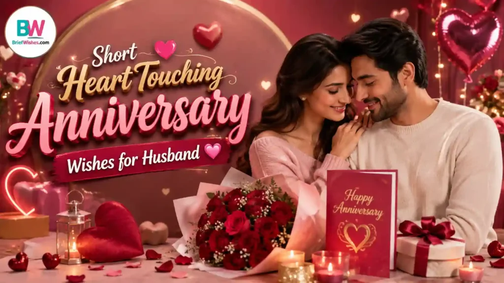 Short Heart Touching Anniversary Wishes for Husband 